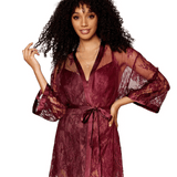 Eyelash Lace Short Robe