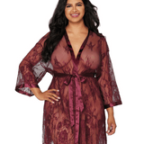 Eyelash Lace Short Robe