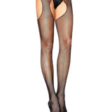 Leg Avenue Crotchless Fishnet Suspender Pantyhose