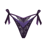 Hailey Satin & Lace Tie Side G-String