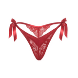 Hailey Satin & Lace Tie Side G-String
