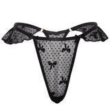 Brooke Picot Bow Lace Flutter Thong
