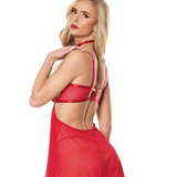 Lace Underwire Babydoll w. Metallic Trims