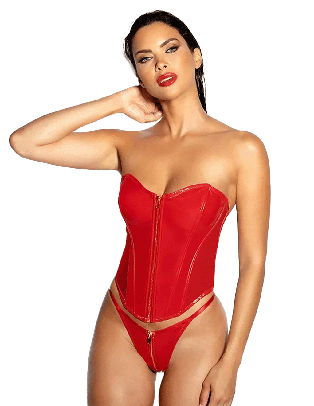 Rider Vinyl Bustier Set