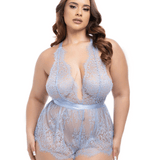 Brea Eyelash Lace Romper w. Functional Ties