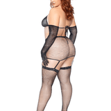 Leg Avenue Rhinestone Tri Top Garter Set