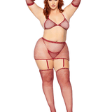 Leg Avenue Rhinestone Tri Top Garter Set