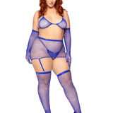 Leg Avenue Rhinestone Tri Top Garter Set