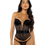 Belle Noir Lace Boned Corset
