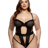 Millennium Fishnet & Wide Elastic Cut Out Teddy