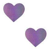Neva Nude Holographic Heart Pasties