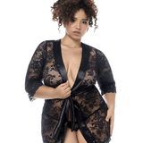 Lace & Satin Short Robe