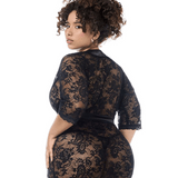 Lace & Satin Short Robe