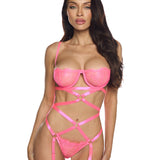 Criss Cross Lace Underwire Teddy