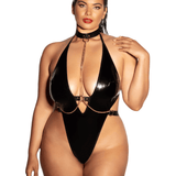 Submissive Vinyl Teddy & Cuffs Set