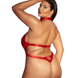 Submissive Vinyl Teddy & Cuffs Set