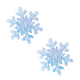 Super Sparkle White Chunky Glitter Snowflake Pasties