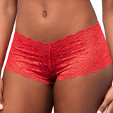 HUSTLER Rhinestone Logo Lace Boyshort