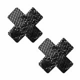 Black Venom Chainmail X Nipple Cover Pasties