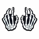 J Skellington Black Glitter Nipple Cover Pasties