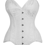 Satin Lace Overlay Steel Boned Corset