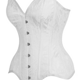 Satin Lace Overlay Steel Boned Corset