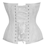 Satin Lace Overlay Steel Boned Corset